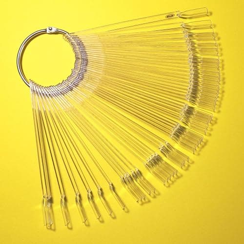 Nail Swatch Sticks with Ring for Nail Color Display Nail Art Supplies Nail Practice Samples (50pcs, transparent) thumbnail 5