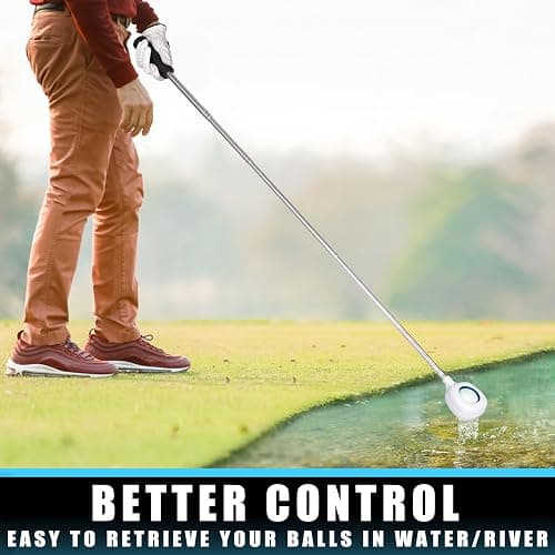CHAMPKEY Performance Golf Ball Retriever Single Sided - Thicken Stainless Steel Shaft with Rubber Grip Golf Retriever - Available in 9Ft / 12Ft / 14.5Ft / 16.3Ft thumbnail 8