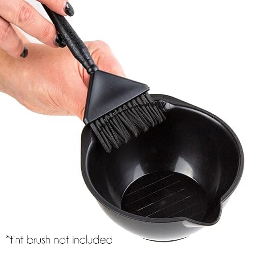 Hair Dye Bowl Set - 3 Black Hair Color Mixing Bowls with Measurements, Pour Spout, Handle & Combed Edge - Reusable Salon Hair Coloring Bowls for Professional or Home Use thumbnail 5