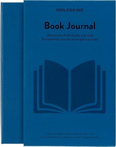 Moleskine Passion Journal, Books, Hard Cover, Large (5" x 8.25") Steel Blue, 400 Pages | Large 5" x 8.25" 400-page reading journal with guided book reviews, quotes, ratings, reading logs, and wish lists. - Image 1