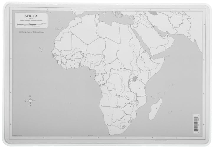 Painless Learning Africa Map Placemat, 12 x 17 1/2 inches thumbnail 3
