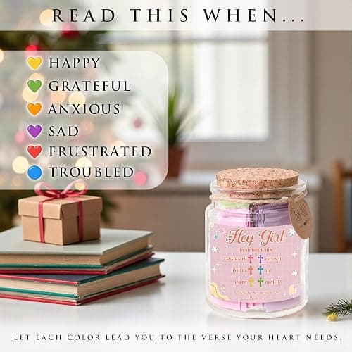 Hey Girl Bible Verse Jar – 92 Encouraging Scriptures for Teen Girls, Trendy Stuff & Gifts for Teen Girl, Back to School Essentials, Birthday Gifts & Christian Inspirational Jar for Teens thumbnail 4