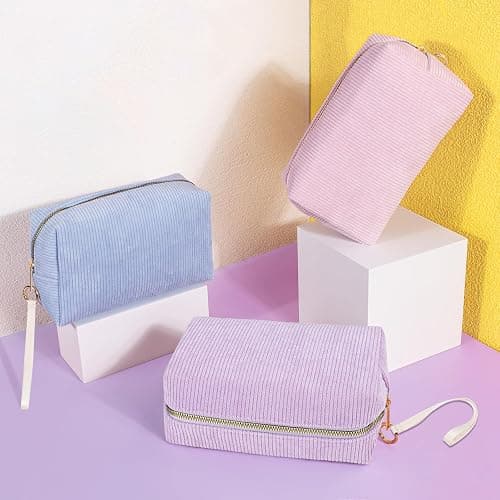 Likesing Tampon Holder for Purse, Corduroy Period Bag Sanitary Napkin Storage Bag for Girls Womens, Portable Feminine Emergency Pad Period Pouch(Black) thumbnail 6