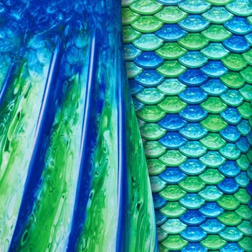 Fin Fun Mermaidens - Mermaid Tails for Swimming for Women, Teens and Adults with Monofin - X-Large - Aussie Green thumbnail 8