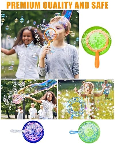 UniStylar Giant Bubble Wands, Big Bubble Wand Set with Tray Bulk, Funny Large Bubble Maker for Kids Adults Summer Huge Outdoor Activities Toys Birthday Party Favors Toddlers, 26 Pcs thumbnail 5