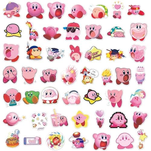 100PCS Cartoon Kirby Stickers for Kids,Vinyl Waterproof Decal for Water Bottle Laptop Toy Sticker for DIY Decorate Bumper Phone Hard Hat Kids Teens Gifts (Kirb) thumbnail 3