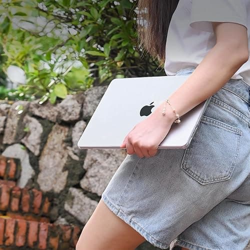 EooCoo Compatible with MacBook Air 13 inch Case M4 M3 M2 2025 2024 2022 Mac Book Air 13.6" Transparent Hard Shell for Model A3240 A3113 A2681 with Touch ID, Plastic Cover Smooth Skin - Crystal Clear thumbnail 2