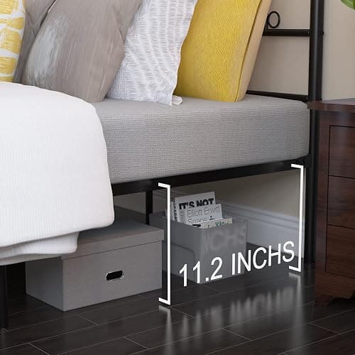 Weehom Metal Bed Frame with Headboard and Footboard Mattress Foundation No Box Spring Needed Full Platform Bed, Black thumbnail 7