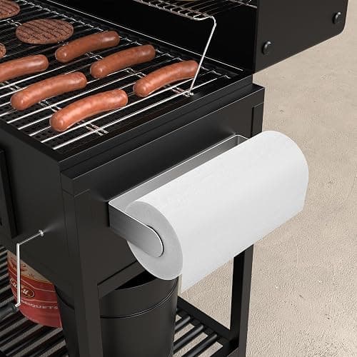 ZUNTO Magnetic Paper Towel Holder for Refrigerator – Strong Magnet Kitchen Paper Towel Rack for Grill, RV & Pantry – Sleek Silver Design thumbnail 4