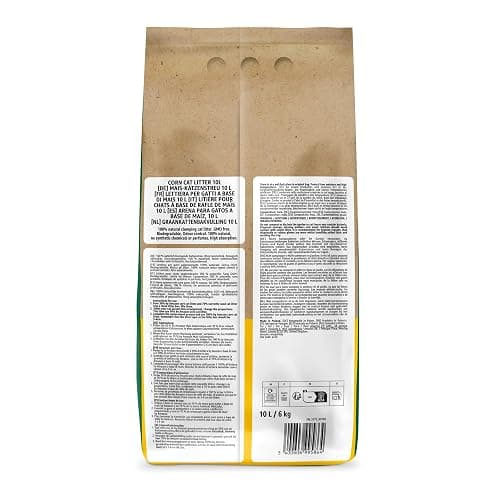 Amazon Brand - Lifelong Clumping Corn Cat Litter, Unscented, 10 L (Pack of 1) - 10 l (Pack of 1) thumbnail 2