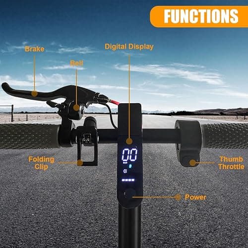 Electric Scooter Adults, Foldable 8.5" Tires E Scooter for Adults, 19 Mph, 350W Motor Fast Cooter, Kick Scooters Max 21 Miles Long Range for Commuting, Heavy Duty E-Scooter with Dual Braking System thumbnail 3