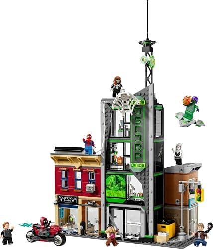 LEGO ǀ Marvel Spider-Man vs. Oscorp - Interactive Toy with a Motorbike, 8 Minifigures incl. Miles Morales & Green Goblin - Collectible Super Hero Gift for 10+ Year Old Boys & Fans - 76324 thumbnail 9