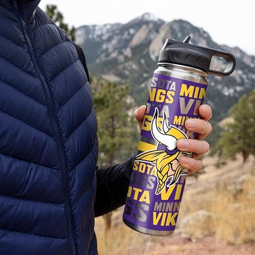 Rico Industries NFL Football Stainless Steel Tumbler with Lid - Great For Coffee, Tea, Water or Cocktails thumbnail 2