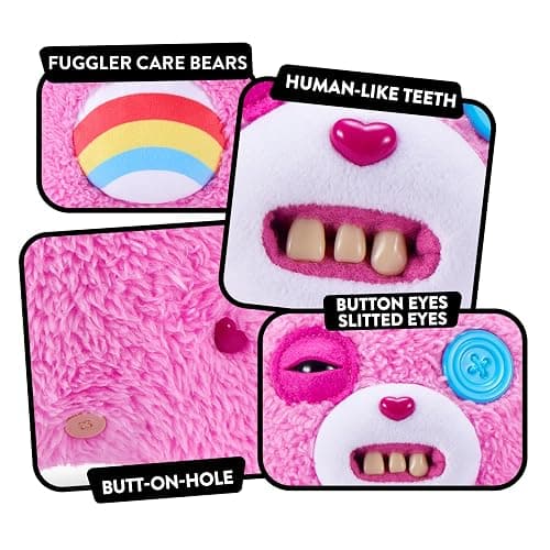 Fuggler Care Bears 9-Inch Plush Toy (Cheer Bear) by ZURU – Funny Ugly Monster Stuffed Animal with Human-Like Teeth, Collectible Plush for Kids, Tweens, Teens, Adults & Crossover Fans thumbnail 8