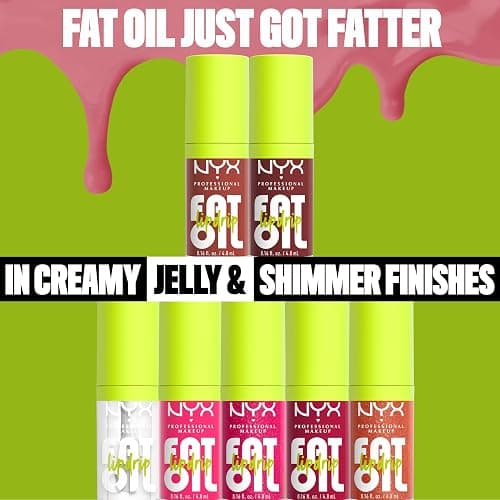 NYX PROFESSIONAL MAKEUP Fat Oil Lip Drip, Moisturizing, Shiny and Vegan Tinted Lip Gloss - Splash of Cream (Honey Nude) thumbnail 8