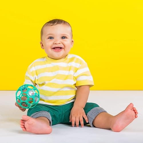 Bright Starts Little Shakers 6pc Gift Set, Easy-Grasp Oball Technology, Baby Rattles, Balls and Teethers, On-The-Go Toys, Lightweight, Unisex, Newborn+ thumbnail 5