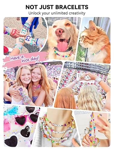 ARTDOT 1400 PCS Letter Beads for Jewelry Making Kit, 28 Styles Alphabet Beads for Friendship Bracelets Assorted Preppy Beads with Storage Case thumbnail 6