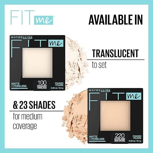 Maybelline Fit Me Matte + Poreless Pressed Face Powder Makeup & Setting Powder, Golden Caramel, 1 Count (Pack of 2) thumbnail 5