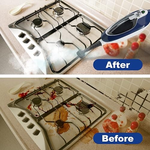 Steam Mop - 10-in-1 Floor Steamer Detachable MultiPurpose Handheld Steam Cleaner for Hardwood/Tile/Laminate All Floors Carpet Cleaning with 11 Accessories for Whole Home Use(Blue). thumbnail 8