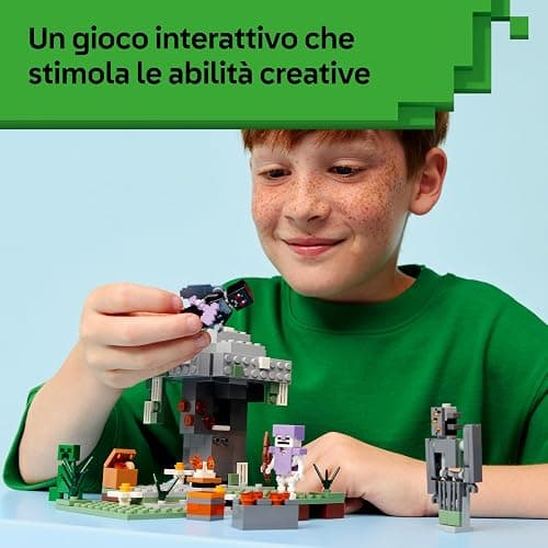 LEGO Minecraft Giardino Pallido - Bioma Giocattolo in Miniatura con Minifigure di Creaking e Mothman, e le Figure di Creeper e di Scheletro - Regalo per Gamer, Bambini e Bambine da 7 Anni - 21586 thumbnail 5