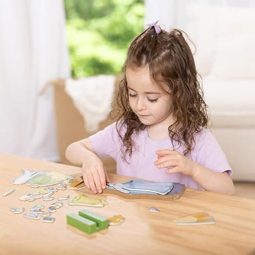 Melissa & Doug Disney Princess Tiana Magnetic Dress-Up Wooden Doll Pretend Play Set (30+ pcs) - FSC Certified thumbnail 8