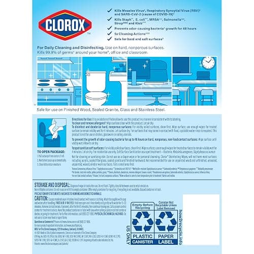 Clorox Disinfecting Cleaning Wipes Variety Pack, 75 Count Each, Pack of 3 (Package May Vary) thumbnail 10
