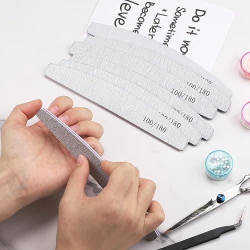 35 Count 100/180 Grit Nail Files and Buffers Kit, Reusable Sanding Buffing Blocks Sponge File Double Sides Emery Boards thumbnail 7