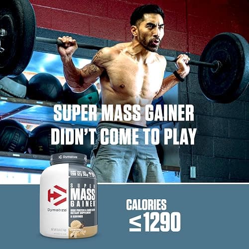 Dymatize Super Mass Gainer Protein Powder, Gourmet Vanilla, 52g Protein, 1g Creatine, 1280 Calories, 10.7g BCAAs, 245g Carbs, Contains Whey Protein Powder, Isolate, and Casein (8 Servings) thumbnail 4