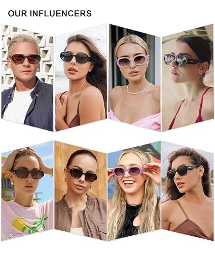 SOJOS Polarized Sunglasses For Women Retro Rectangle Womens Sun Glasses Trendy Narrow Square 90s Shades SJ2232 thumbnail 3