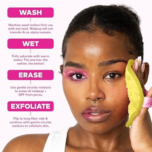 The Original MakeUp Eraser 7-Day Set, Erase All Makeup With Just Water, Including Waterproof Mascara, Eyeliner, Foundation, Lipstick, Sunscreen, and More! Limoncello, 7ct. thumbnail 7