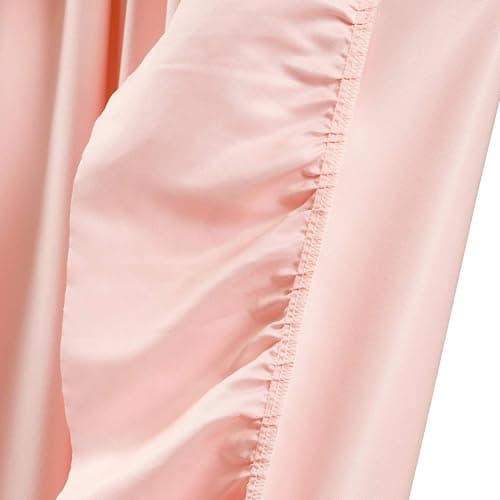 Lush Decor Reyna Ruffle Window Curtain Panel Set, Pair, 54" W x 84" L, Blush Pink - Flowy Curtain - Romantic Ruffle Curtains for Bedroom, Living room, or Dining Room - Farmhouse & Cottage Home Decor - Blush Pink - 54"W x 84"L (Pack of 2) - Panel Pair thumbnail 7