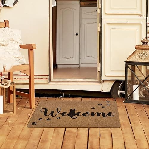 Cute Black Cat Paws Welcome Door Mat  thumbnail 4