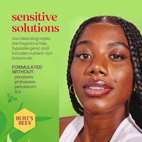 Burt's Bees Aloe Vera Face Wipes, for Sensitive Skin, Soothing Makeup Remover & Facial Cleansing Towelettes, 30 Ct. (3-Pack) thumbnail 6