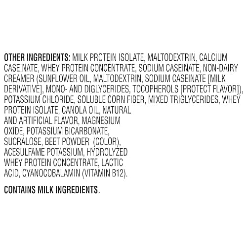 Muscle Milk Pro Series Protein Powder Supplement, Slammin' Strawberry, 2 Pound, 11 Servings, 50g Protein, 3g Sugar, 20 Vitamins & Minerals, NSF Certified for Sport, Packaging May Vary thumbnail 9