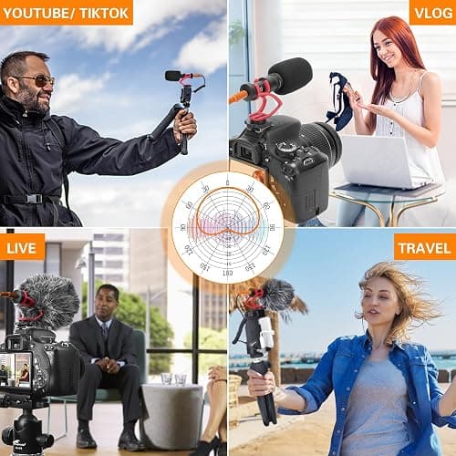 COMICA CVM-VM10II Microphone à condensateur cardioïde directionnel pour appareils Photo Canon, Nikon, Fuji, Sony, Panasonic, Olympus, appareils Photo Reflex numériques, Smartphones, etc. (avec thumbnail 7