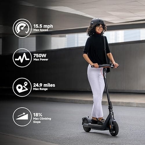 Segway Ninebot E2 Plus II/E2 Pro/E3 Pro Electric Scooter, 15.5–20 MPH, Long Range, Dual Elastomer Suspension (E3 Pro only), Foldable Adult Scooter, UL 2272 & 2271 Certified thumbnail 4