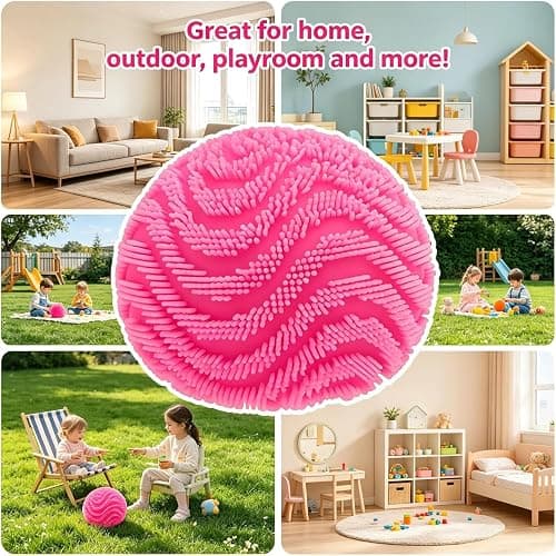 Fuzz Ball Squishy Stress Ball, Stress Fun Desk Fuzz Squeeze Ball, Squishy Ball Calming Tactile Grip for Focus & Relaxation (Blue) thumbnail 7