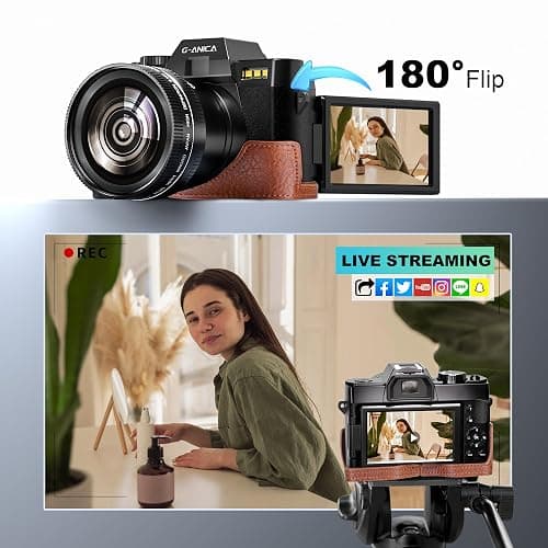 Ture 48MP&4K Digital Cameras for Photography with WiFi & App Control, Vlogging for YouTube with Bag,Compact Travel Camera,Perfect for Entry-Level Users and Beginners with Macro&Wide Lens-32GB Card thumbnail 8