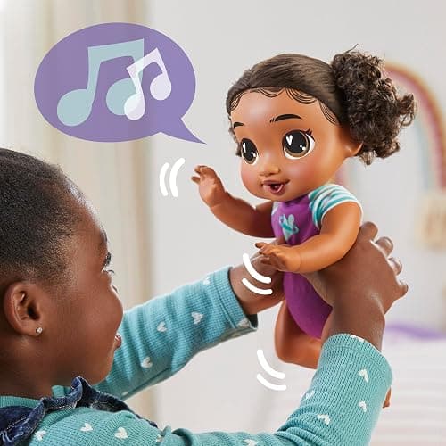 Baby Alive Crawl 'n Play Tilly Tinker Electronic Crawling Baby Doll Set, Black Hair, Kids Toys for Girls & Boys 3 Years & Up, 10.75 Inches thumbnail 5