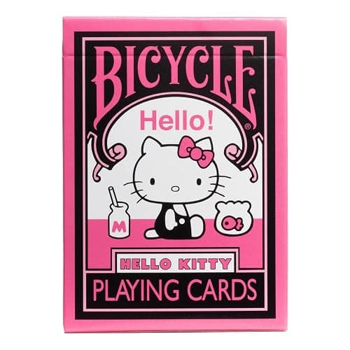 Bicycle Hello Kitty Playing Cards Bundle, Sanrio Black & Pink Hello Kitty and Kuromi Collectible Deck of Cards thumbnail 3