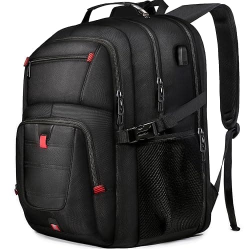 Z-MGKISS Travel Backpack, 50L Extra Large Travel Laptop backpack, Travel Backpack for Men Women with TSA Airline Approved Luggage Bussiness Backpack, Black - Image 1