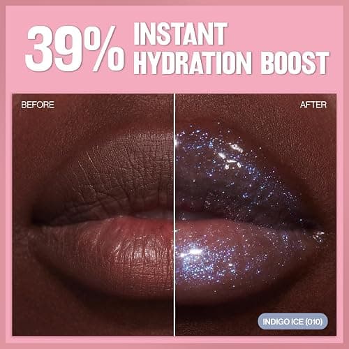 Revlon Super Lustrous Glimmer Gloss, Non-Sticky Lip Gloss, High-Shine Finish, Plant-Based Glitter, 002 Pink Prisma, 0.13 fl oz thumbnail 4