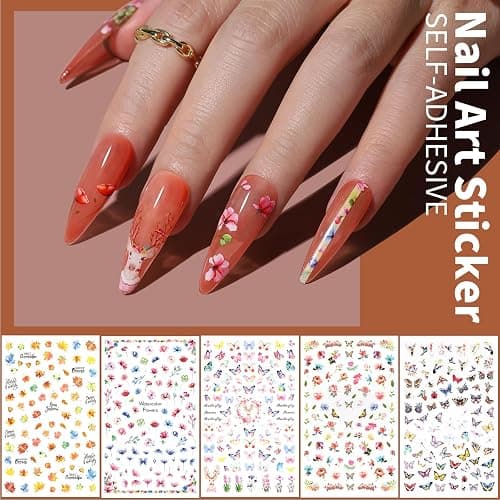 FANDAMEI Nail Art Brushes Set, Nail Art Kit, Nail Design Kit, Nail Art Dotting Pens, Nail Stickers, Butterfly Nail Art Sequins, Nail Foils, Nail Art Flakes Iridescent, Rhinestones For Nails thumbnail 4