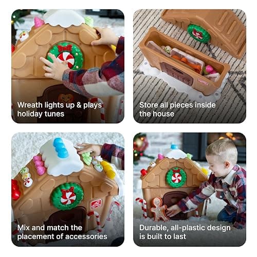 Step2 My First Gingerbread House, Kids Interactive Christmas Holiday Toy, Lights Up and Plays Music, Includes 20 Accessories, For Toddlers 1+ Years Old thumbnail 3