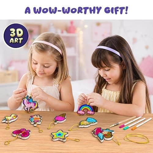Skillmatics Aqua Puffs Unicorns, Art & Craft Gift for Kids, Paint by Number | DIY Princess Puffy Keychains, Screen-Free, Mess-Free Activity, Creative Kit for Girls & Boys Ages 4, 5, 6, 7, 8, 9, 10 thumbnail 8