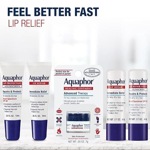 Aquaphor Lip Protectant and Sunscreen Ointment - Broad Spectrum SPF 30 - Relieves Chapped Lips - .35 fl. Oz. Tube thumbnail 11