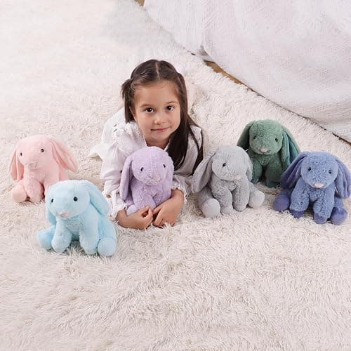 Apricot Lamb Toys Plush Navy Blue Bunny Rabbit Stuffed Animal with Fluffy Soft Ears (Navy Blue Bunny, 8 Inches) thumbnail 2