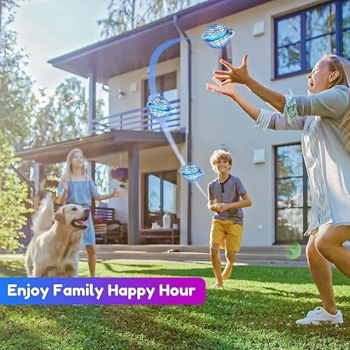 MERRYHOME 2025 Flying Orb Ball Toy: Boomerang Hover Ball Flying Toys, Magic RGB Lights Controller Mini Drone, Floating Ball Toy Fly Spinners Cool Stuff for Kids Adults Birthday Gift (Pink) thumbnail 5