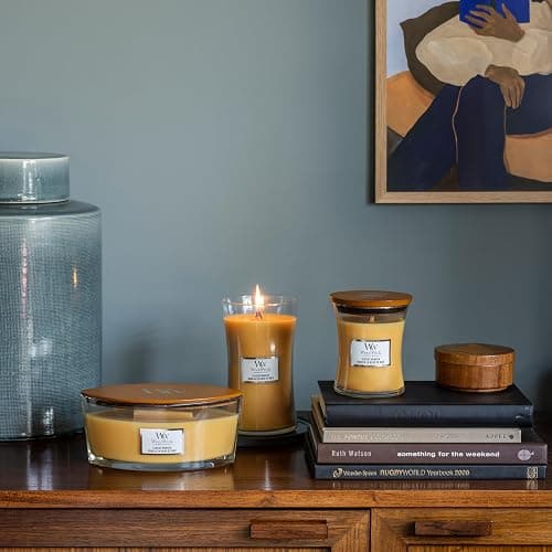 Woodwick Medium Hourglass Scented Candle | Seaside Mimosa | with Crackling Wick | Up to 60 Hours Burn Time thumbnail 5