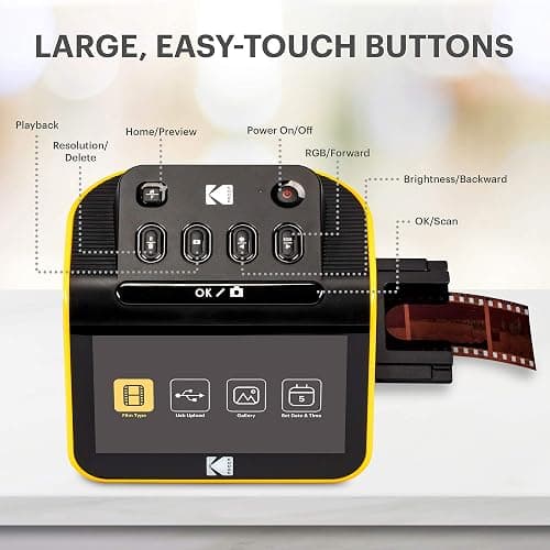 KODAK Slide N SCAN Film & Slide Scanner Digitizer with 5” LCD Screen, Quickly Convert Negatives & Slides to Digital 22MP JPEG Photos, Compatible with 135, 126 and 110 Film & Slides thumbnail 8
